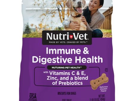 NutriVet Immune and Digestive Health Dog Biscuits Chicken, 1ea 16 oz For Cheap