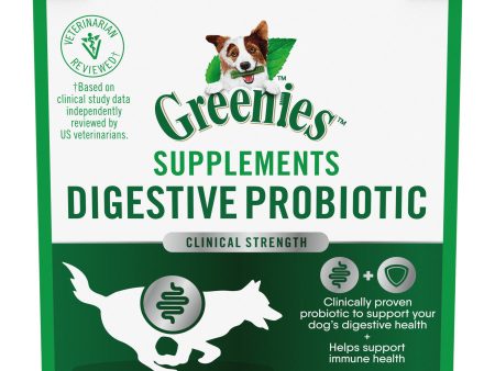 Greenies Digestive Probiotic Clinical Strength Dog Supplement 1ea 30 pk Supply