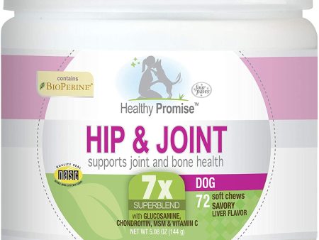 Four Paws Healthy Promise Hip & Joint Supplement for Dogs Soft Chews Hip & Joint 1ea 72 ct Supply