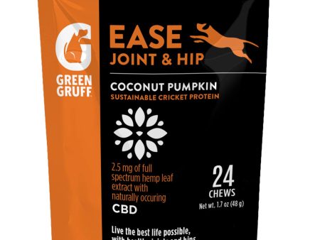 Green Gruff Ease Joint & Hip PLUS CBD Dog Supplements 1ea 24 ct Fashion