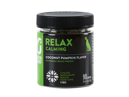 Green Gruff Relax Calm PLUS CBD Dog Supplements 1ea 90 ct Sale