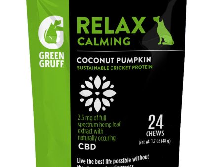 Green Gruff Relax Calm PLUS CBD Dog Supplements 1ea 24 ct Cheap