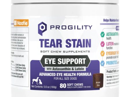 Nootie Dog Progility Tear Stain & Eye Support Chew 80 Count Fashion