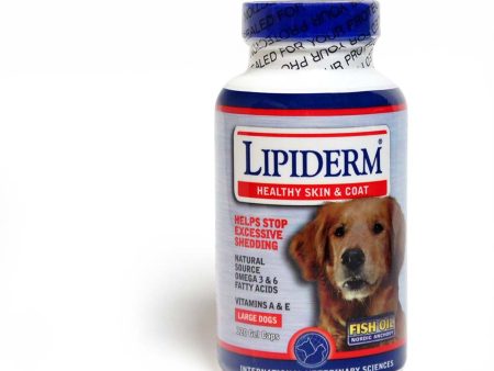 International Veterinary Sciences LIPIDERM GEL Caps Supplement for Large Dog 1ea 120 Soft Gels Online now