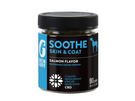 Green Gruff Soothe Skin & Coat PLUS CBD Dog Supplements 1ea 90 ct Sale