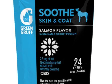 Green Gruff Soothe Skin & Coat PLUS CBD Dog Supplements 1ea 24 ct For Sale