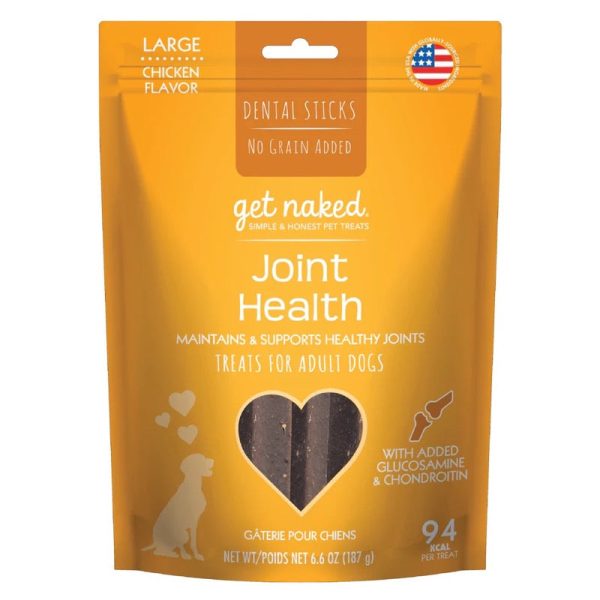 Get Naked Joint Health Grain-Free Dental Stick Dog Treats Chicken 1ea 6.6 oz, LG Online Hot Sale