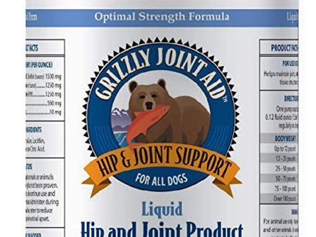 Grizzly Dog Joint Aid Liquid 32oz. Online Hot Sale