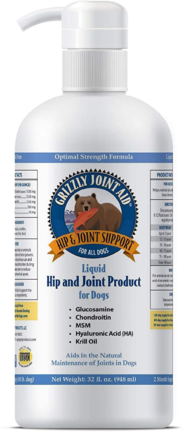 Grizzly Dog Joint Aid Liquid 32oz. Online Hot Sale