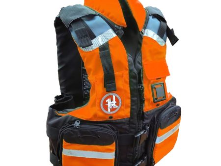 First Watch AV-800 4 Pocket Vest Hi-Vis - Orange Black - 2XL 3XL [AV-800-OB-2XL 3XL] For Cheap