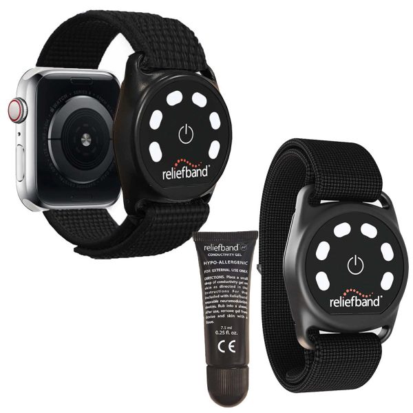 Reliefband Black Sport Apple Bundle - Size Regular [RBSPT-B-APPLE] Cheap