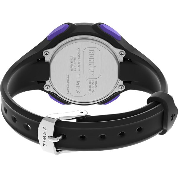 Timex Ironman Womens Essentials 30 - Black Case - Purple Button [TW5M55200] Sale