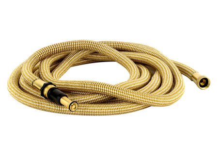 HoseCoil 75 Expandable PRO w Brass Twist Nozzle  Nylon Mesh Bag - Gold White [HEP75K] Sale