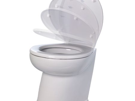 Jabsco Deluxe Flush 14  Angled Back 24V Freshwater Electric Marine Toilet w Solenoid Valve  Soft Close Lid [58060-3024] Online