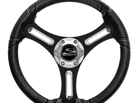 Schmitt Marine Torcello 14  Wheel - 03 Series - Polyurethane Wheel w Chrome Spoke Inserts  Cap - Black Brushed Spokes - 3 4  Tapered Shaft [PU031104-12] Sale