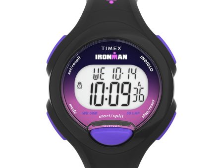 Timex Ironman Womens Essentials 30 - Black Case - Purple Button [TW5M55200] Sale