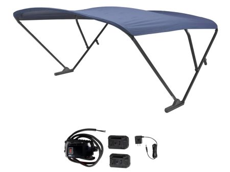 SureShade Battery Powered Bimini - Black Anodized Frame  Navy Fabric [2021133095] Online Hot Sale