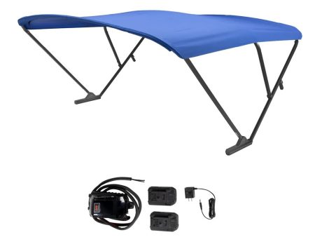 SureShade Battery Powered Bimini - Black Anodized Frame  Pacific Blue Fabric [2021133097] Discount