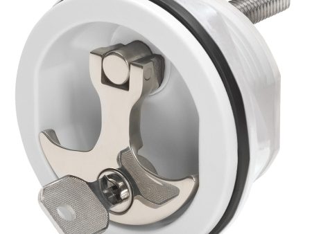 Whitecap Compression Handle - Nylon White Stainless Steel - Locking [6228WC] Online Sale