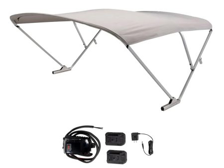 SureShade Battery Powered Bimini - Clear Anodized Frame  Grey Fabric [2021133092] Sale