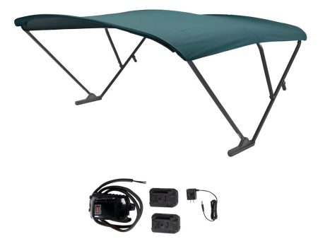 SureShade Battery Powered Bimini - Black Anodized Frame  Green Fabric [2021133099] Online Sale