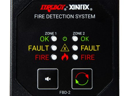 Fireboy-Xintex Two Zone Detection  Alarm Panel - 2-5 8  Display - 12 24V DC [FBD-2-R] Online