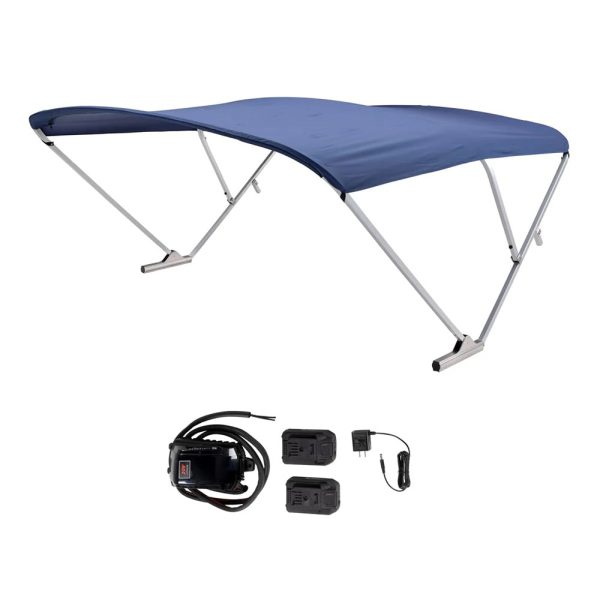 SureShade Battery Powered Bimini - Clear Anodized Frame  Navy Fabric [2021133094] Online Sale