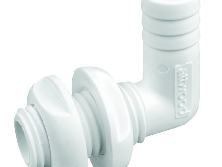 Attwood White Plastic 90 Degree Thru-Hull Connector - 3 4  Inner Diameter [3877-3] For Discount