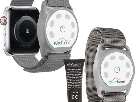 Reliefband Grey Sport Apple Bundle - Size Regular [RBSPT-G-APPLE] For Cheap