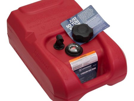 Attwood Portable Fuel Tank - 3 Gallon w Gauge [8803LPG2] Discount