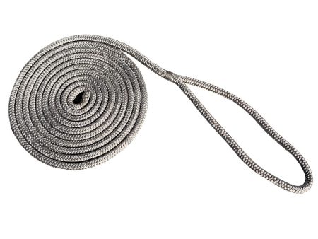 New England Rope 3 8  x 25 Nylon Double Braid Dock Line - Grey [5058-12-00025] Sale