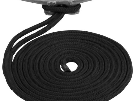 Sea-Dog Double Braided Nylon Dock Line - 1 2  x 30 - Black [302112030BK-1] Discount