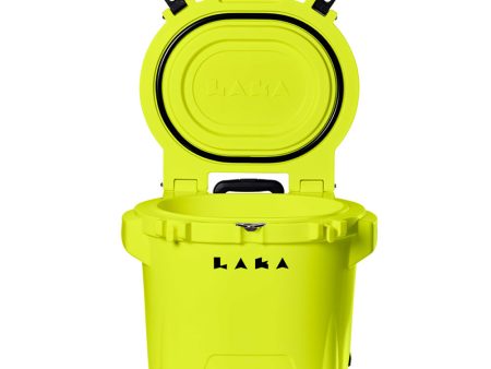 LAKA Coolers 30 Qt Cooler w Telescoping Handle  Wheels - Yellow [1087] Supply