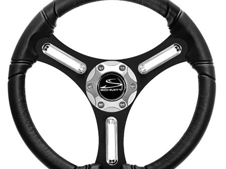 Schmitt Marine Torcello 14  Wheel - 03 Series - Polyurethane Wheel w Chrome Trim  Cap - Brushed Spokes - 3 4  Tapered Shaft [PU033104-12] Online