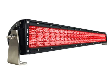 Black Oak Curved Double Row Combo Red Predator Hunting 30  Light Bar - Black [30CR-D3OS] Online Sale