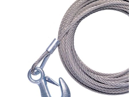 Powerwinch Cable 7 32  x 30 Universal Premium Replacement w Hook - Stainless Steel [P7188700AJ] Discount