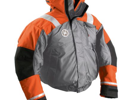 First Watch AB-1100 Flotation Bomber Jacket - Hi-Vis Orange Black - XL [AB-1100-OB-XL] Cheap