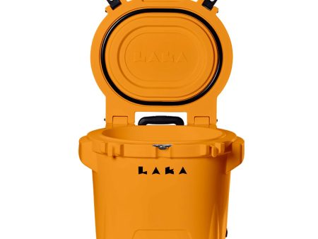 LAKA Coolers 30 Qt Cooler w Telescoping Handle  Wheels - Orange [1086] Sale