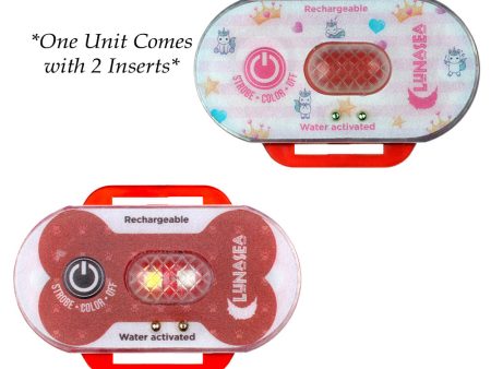 Lunasea Child Pet Safety Water Activated Strobe Light - Red Case, Blue Attention Light [LLB-63RB-E0-01] For Discount