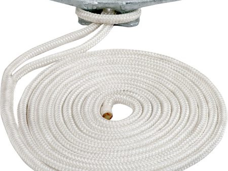 Sea-Dog Double Braided Nylon Dock Line - 5 8  x 30 - White [302116030WH-1] Discount