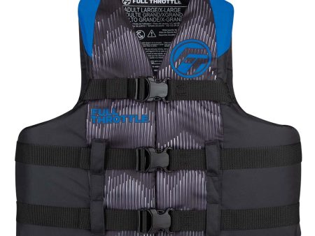 Full Throttle Adult Nylon Life Jacket - L XL - Blue Black [112200-500-050-22] For Cheap