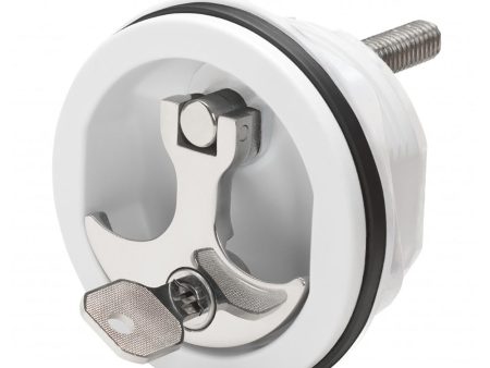 Whitecap Compression Handle CP Zamac White Nylon Locking Fresh Water Use Only [S-1415WC] Cheap