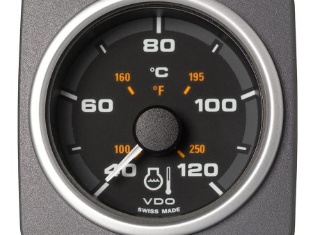 Veratron 52 MM (2-1 16 ) AcquaLink Coolant Temp Gauge 40 to120C - Black Dial  Bezel [A2C59501931] Discount