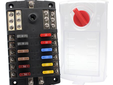 Cole Hersee 12 ATO Standard Series Fuse Block w Ground Bus [880028-BP] Hot on Sale