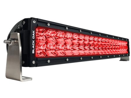 Black Oak Curved Double Row Combo Red Predator Hunting 20  Light Bar - Black [20CR-D3OS] Discount