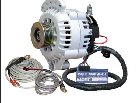 Balmar Alternator 100 AMP Kit 12V 1-2  Single Foot Spindle Mount K6 Pulley Regulator  Temp Sensor [621-VUP-MC-100-K6] For Cheap