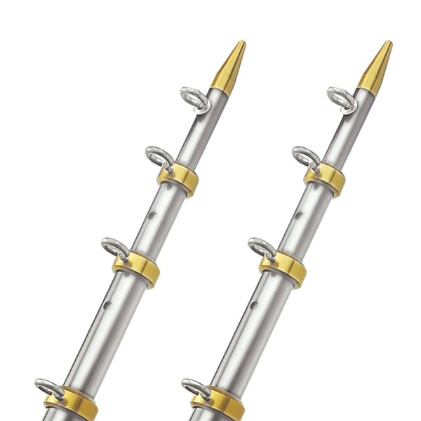 TACO 15  Telescopic Outrigger Poles HD 1-1 2  - Silver Gold [OT-0541VEL15-HD] Supply