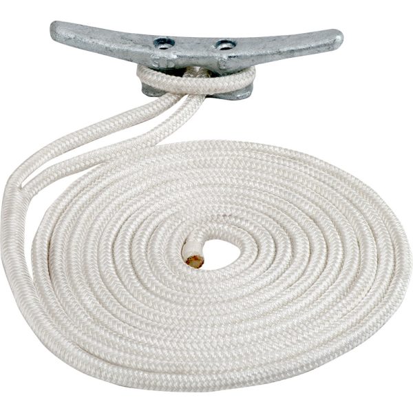 Sea-Dog Double Braided Nylon Dock Line - 5 8  x 50 - White [302116050WH-1] Online Hot Sale