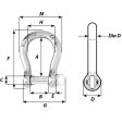 Wichard Not Self-Locking Bow Shackle - 16mm Diameter - 5 8  [01247] Online Sale