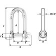 Wichard Self-Locking Long D Shackle - 10mm Diameter - 13 32  [01215] Online now